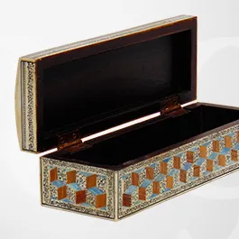 Beautifully painted and decorated bone box in Mughal design