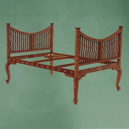 Important Indo-Portuguese teak bed frame